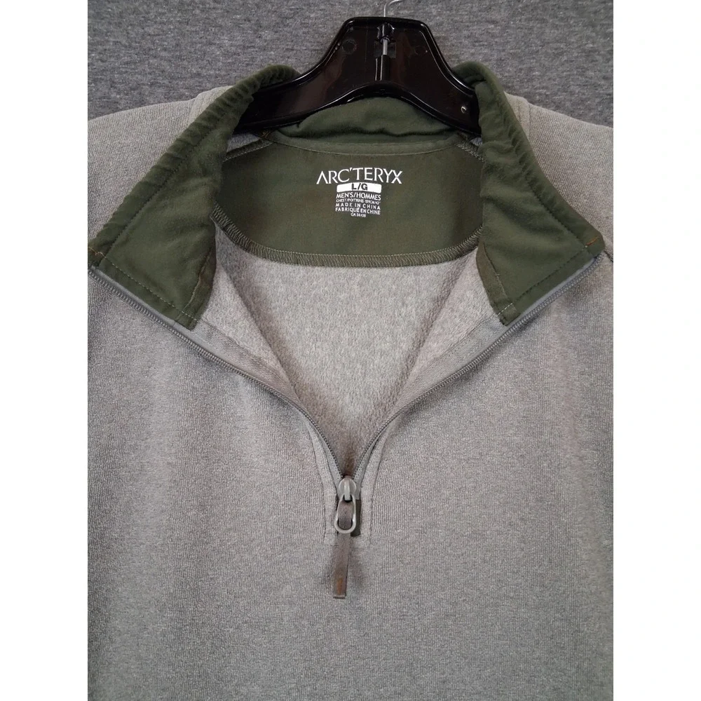 Arcteryx Mens Jacket L Green Fleece 1/4 Zip Covert Gorpcore Technical Outdoor